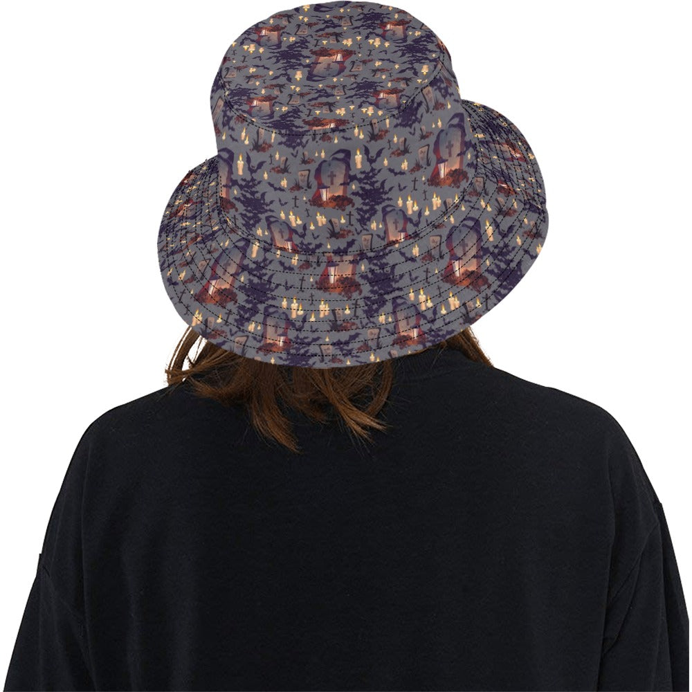 Creepy Graveyard Print Design LKS301 Unisex Bucket Hat