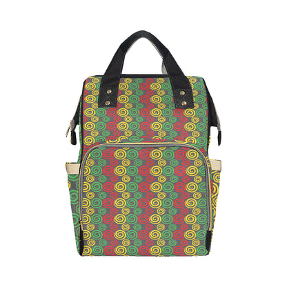 Rastafarian Pattern Print Design A05 Diaper Bag Backpack