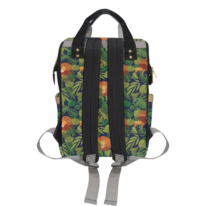 Lion Jungle Pattern Print Design 05 Diaper Bag Backpack