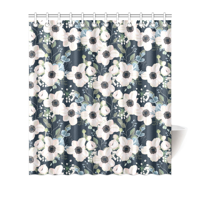 Anemone Pattern Print Design AM02 Shower Curtain