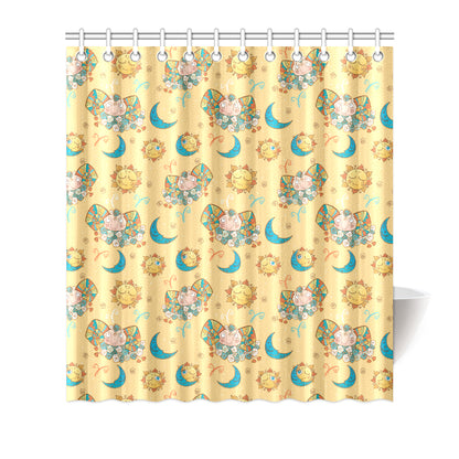 Aries Zodiac Pattern Print Design 03 Shower Curtain