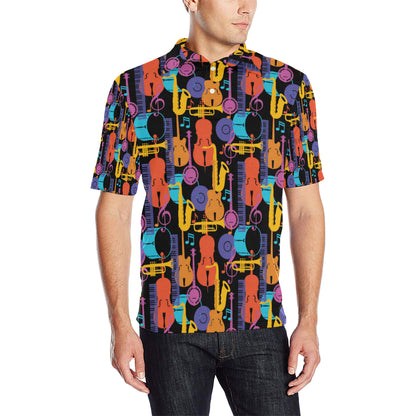 Jazz Pattern Print Design 03 Men Polo Shirt