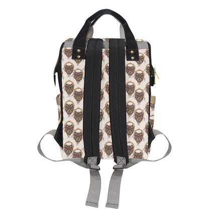 Wolf Tribal Dream Catcher Design Print Diaper Bag Backpack