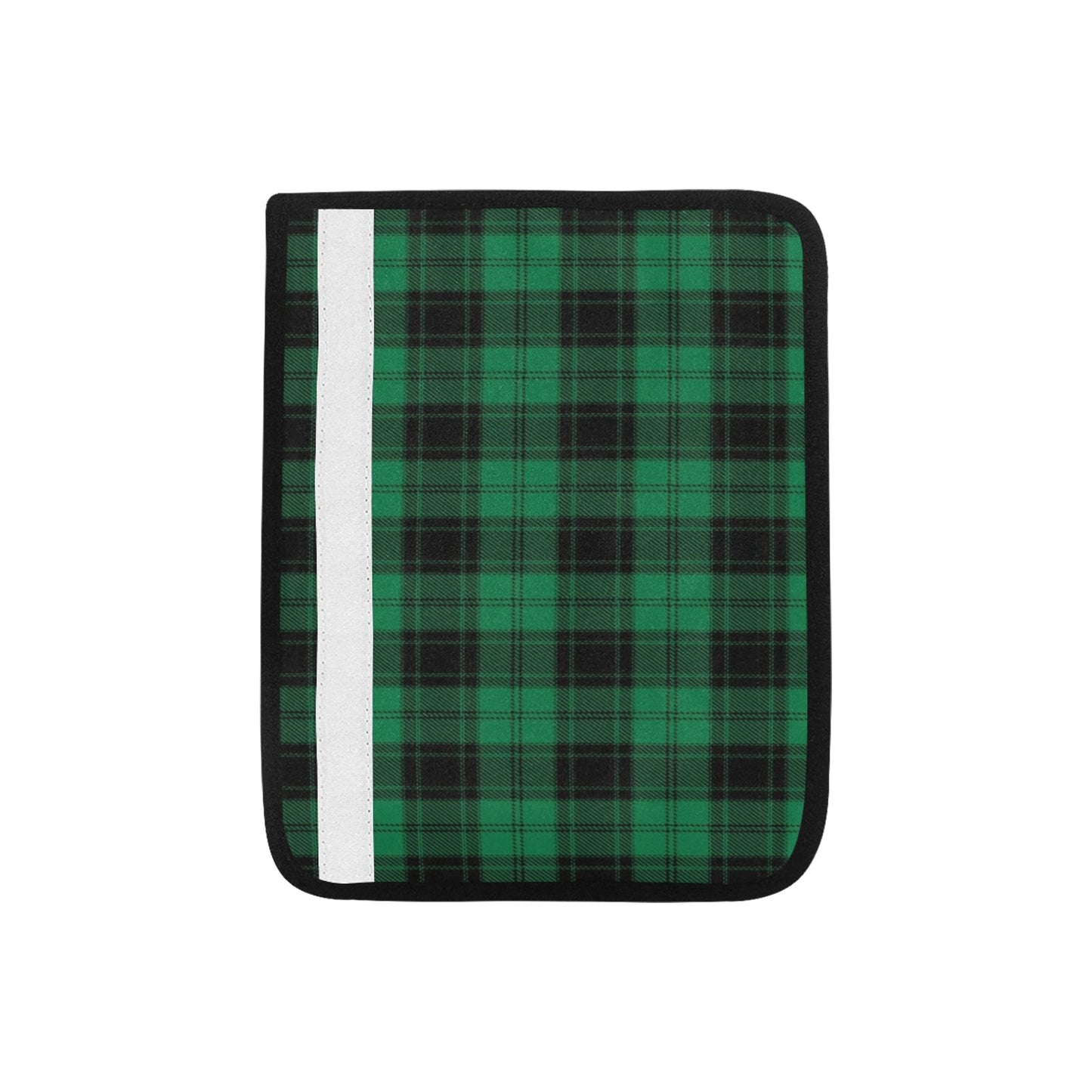 Tartan Green Print Design LKS302 Car Seat Belt Cover