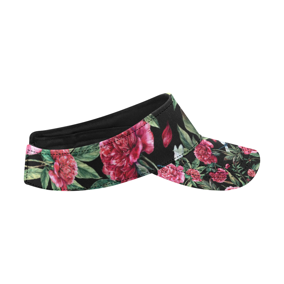 Peony Pattern Print Design PE04 Unisex Sun Visor