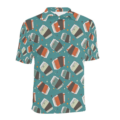 Accordion Pattern Print Design 02 Men Polo Shirt