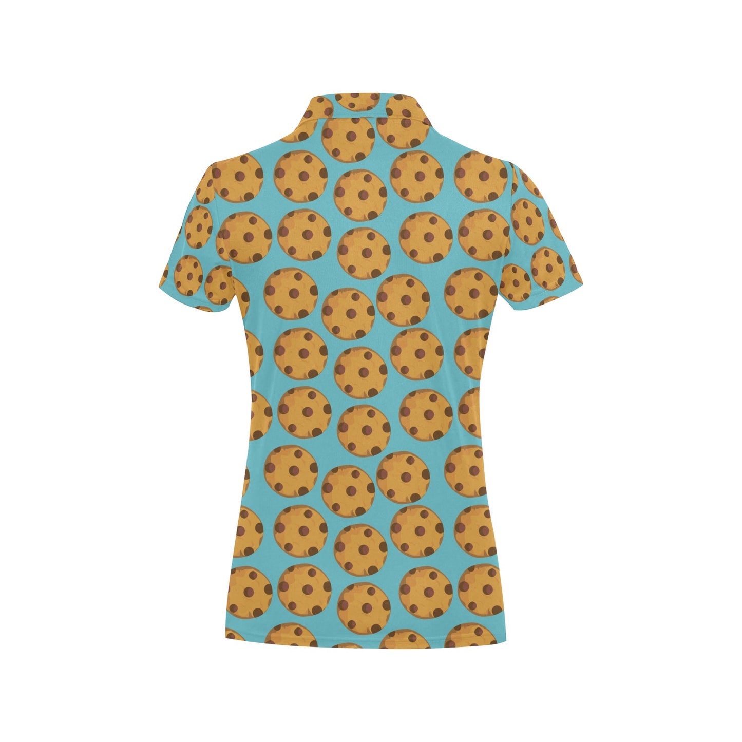 Cookie Pattern Print Design 01 Women's Polo Shirt