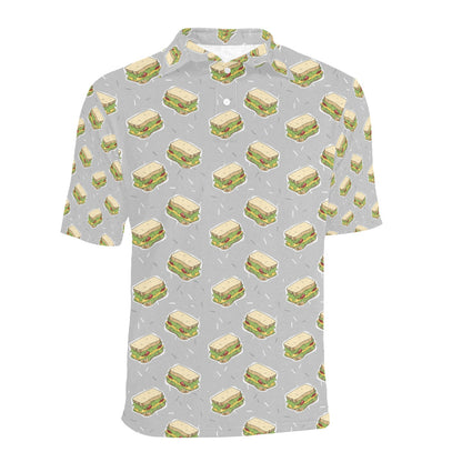 Sandwich Print Design LKS304 Men Polo Shirt