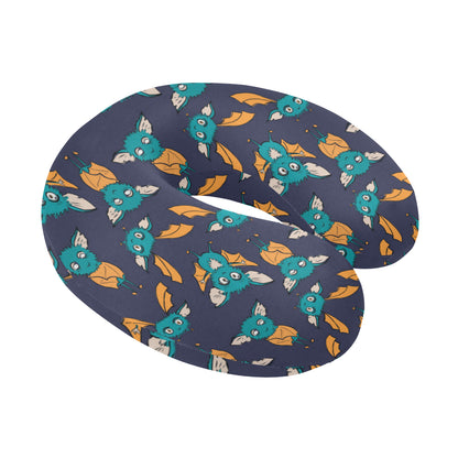 Bat Pattern Print Design 07 U-Shaped Travel Neck Pillow