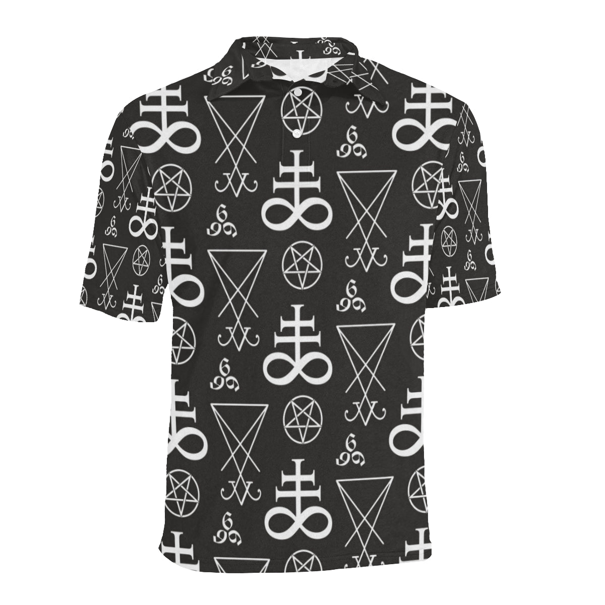 Pentagram Pattern Print Design A04 Men Polo Shirt