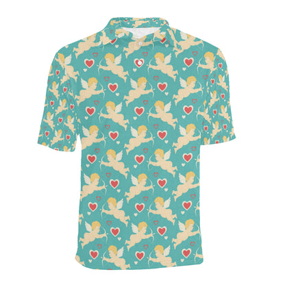 Cupid Pattern Print Design 01 Men Polo Shirt