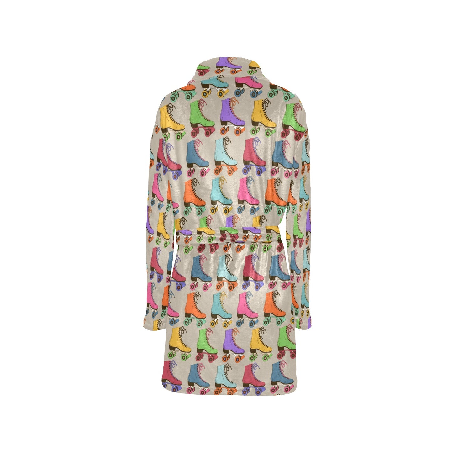 Roller skate Pattern Print Design A01 Women's Fleece Robe