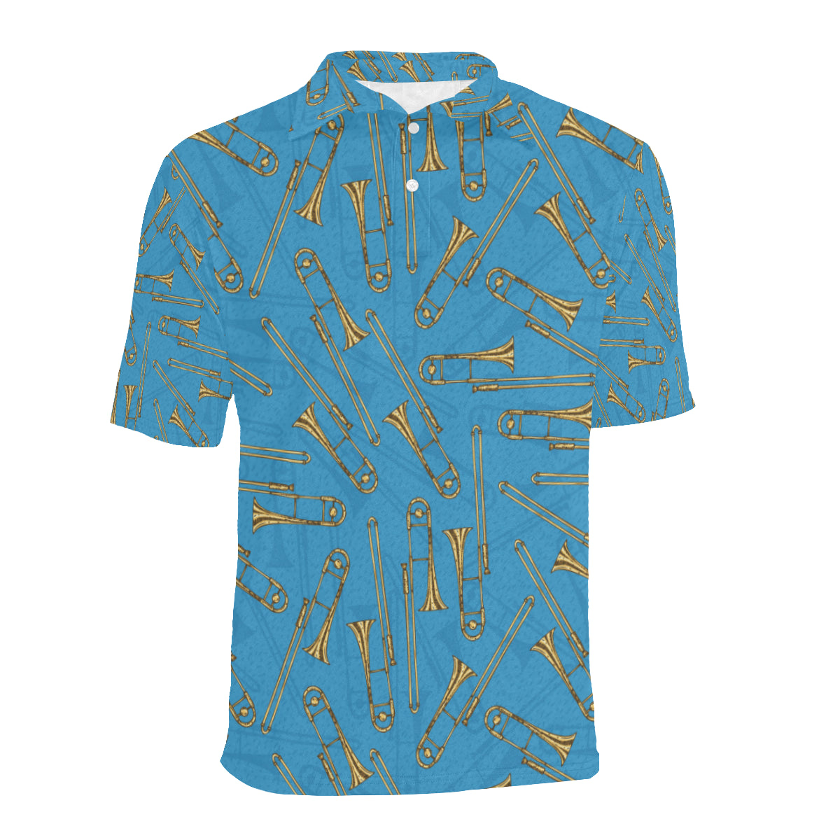 Trombone Pattern Print Design 01 Men Polo Shirt