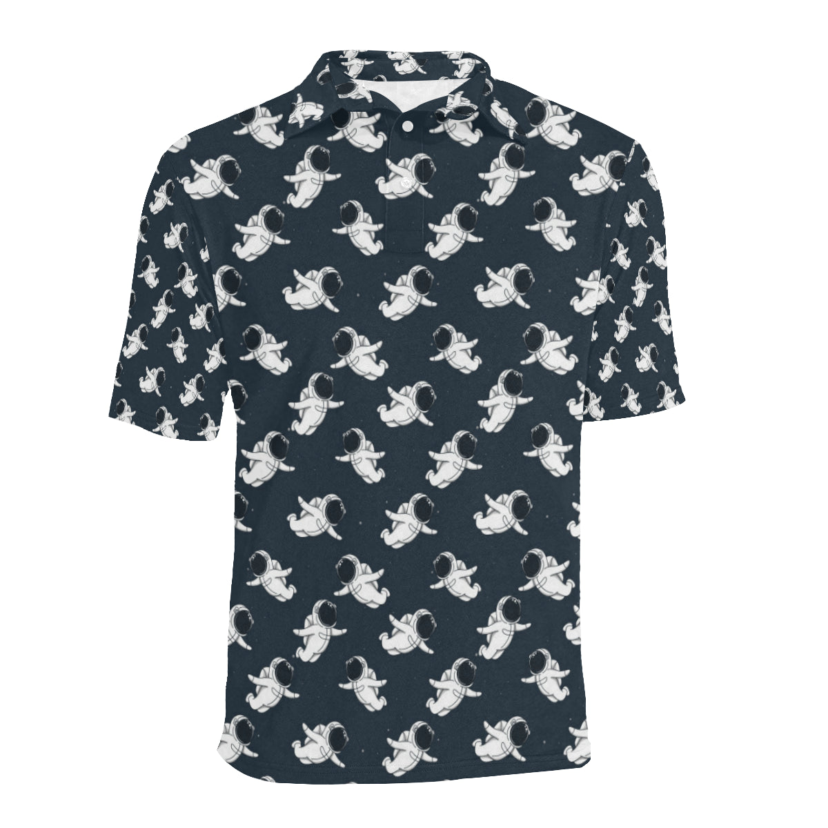 Astronaut Pattern Print Design 02 Men Polo Shirt