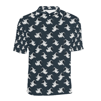 Astronaut Pattern Print Design 02 Men Polo Shirt