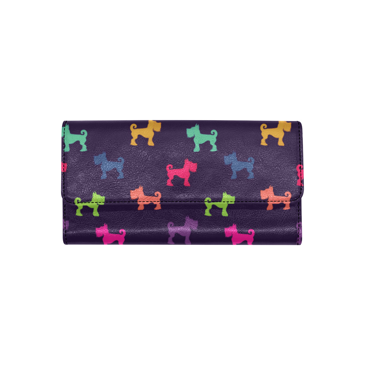 Schnauzers Pattern Print Design A05 Women's Trifold Wallet
