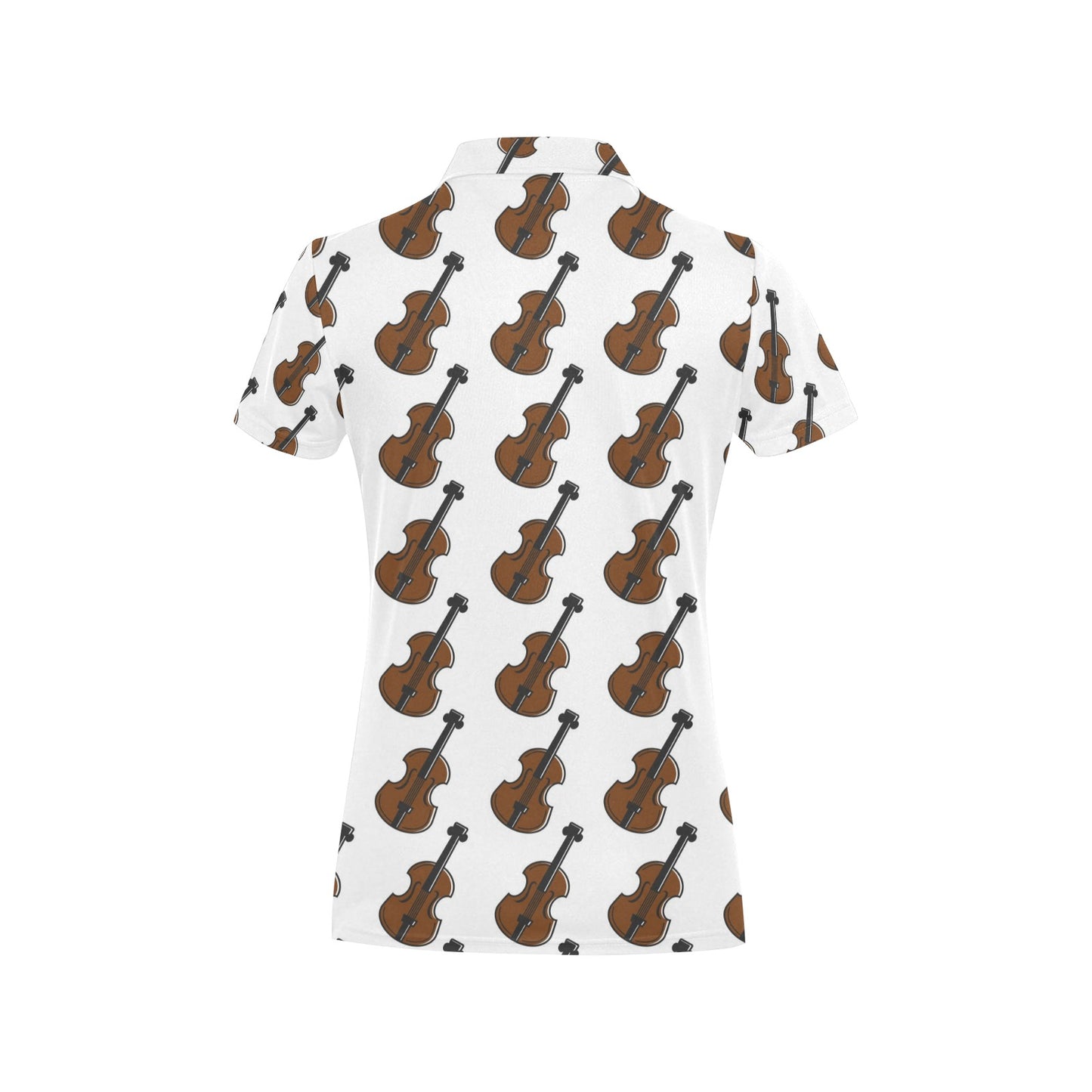 Violin Print Design LKS405 Women's Polo Shirt