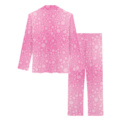 Breast cancer Pattern Print Design 02 Women's Long Pajama Set