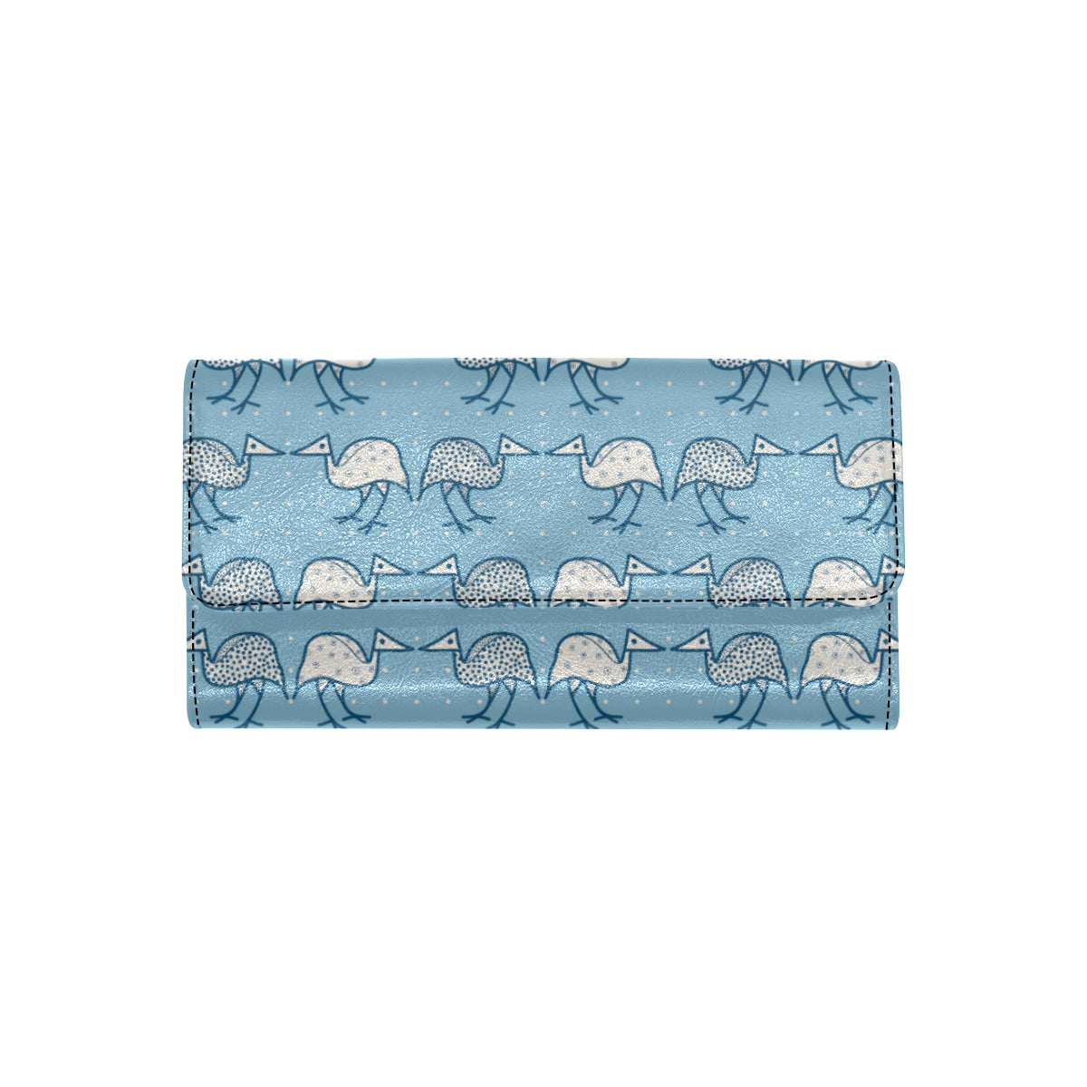 Emu Pattern Print Design 01 Women's Trifold Wallet