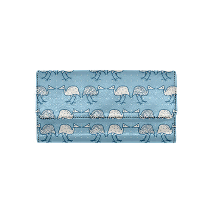 Emu Pattern Print Design 01 Women's Trifold Wallet