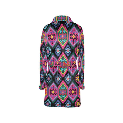 Mexican Pattern Print Design 02 Women's Fleece Robe