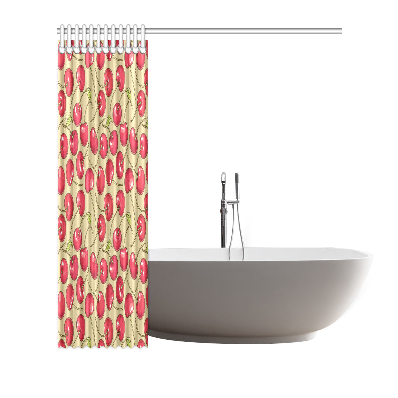 Cherry Pattern Print Design CH05 Shower Curtain