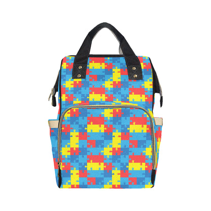 Autism Awareness Design Themed Print Diaper Bag Backpack