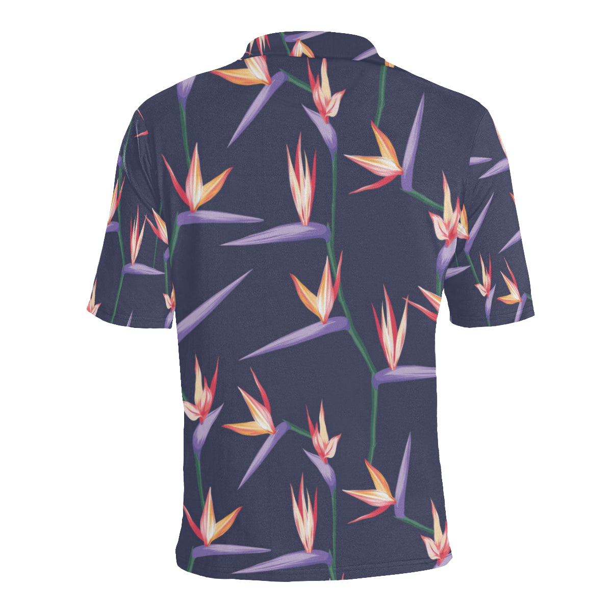 Bird Of Paradise Pattern Print Design BOP015 Men Polo Shirt