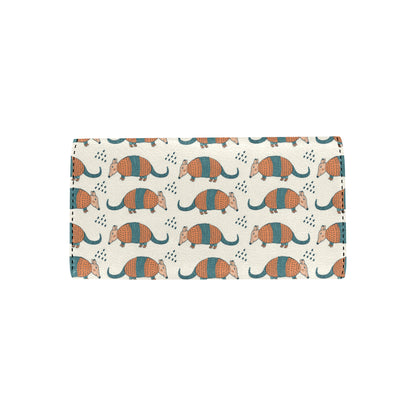 Armadillo Pattern Print Design 01 Women's Trifold Wallet