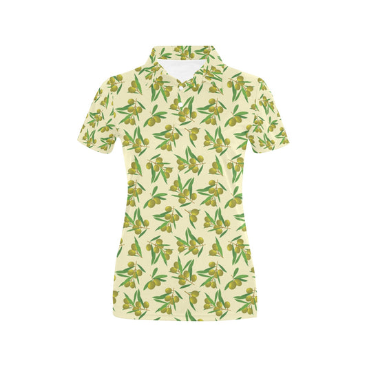 Olive Print Design LKS302 Women's Polo Shirt
