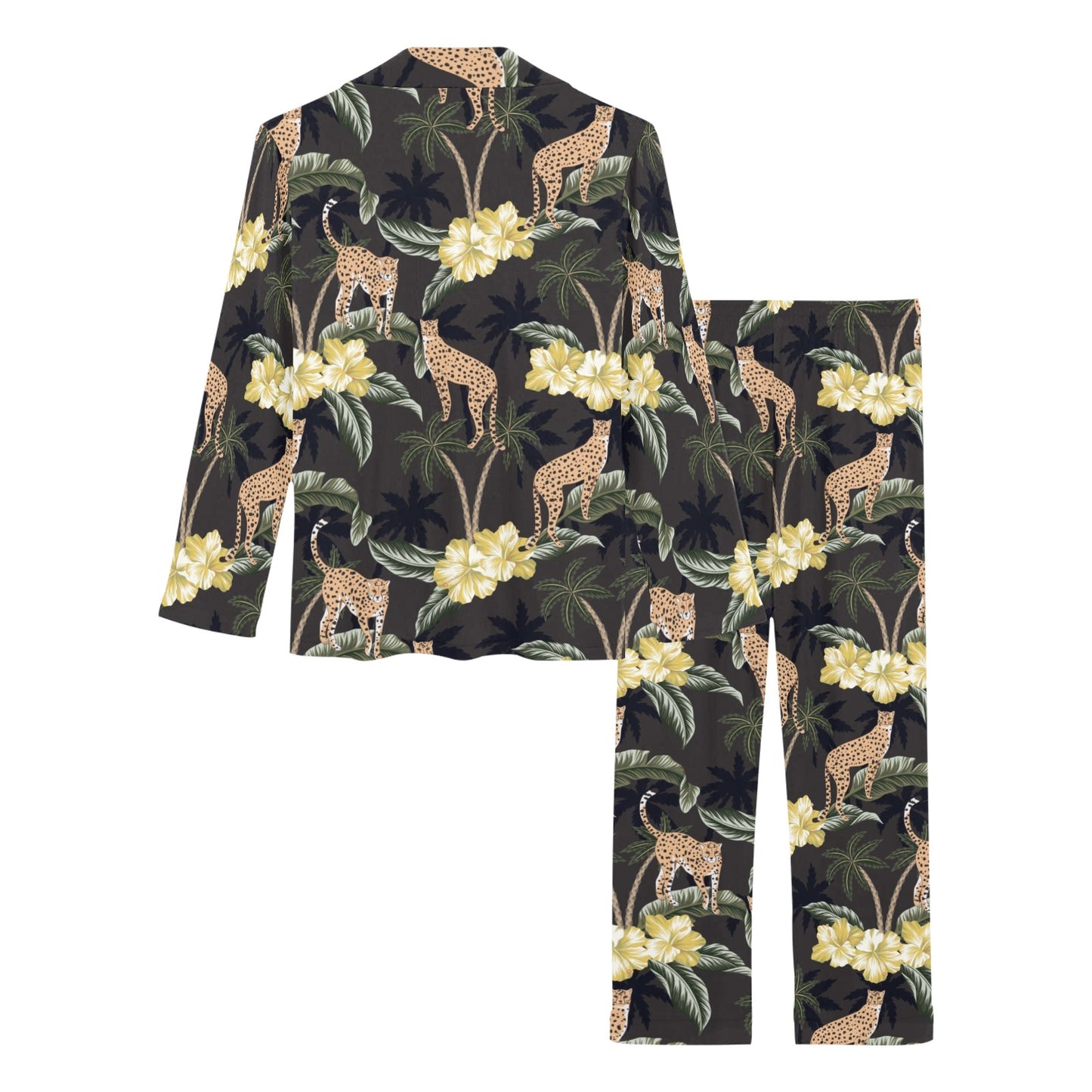 Cheetah Pattern Print Design 04 Women's Long Pajama Set