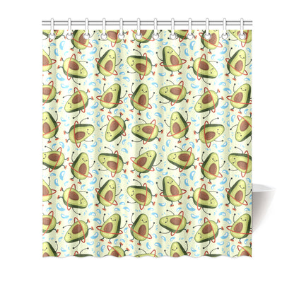 Avocado Pattern Print Design AC02 Shower Curtain