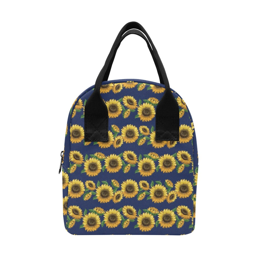 Sunflower Print Design LKS307 Insulated Lunch Bag