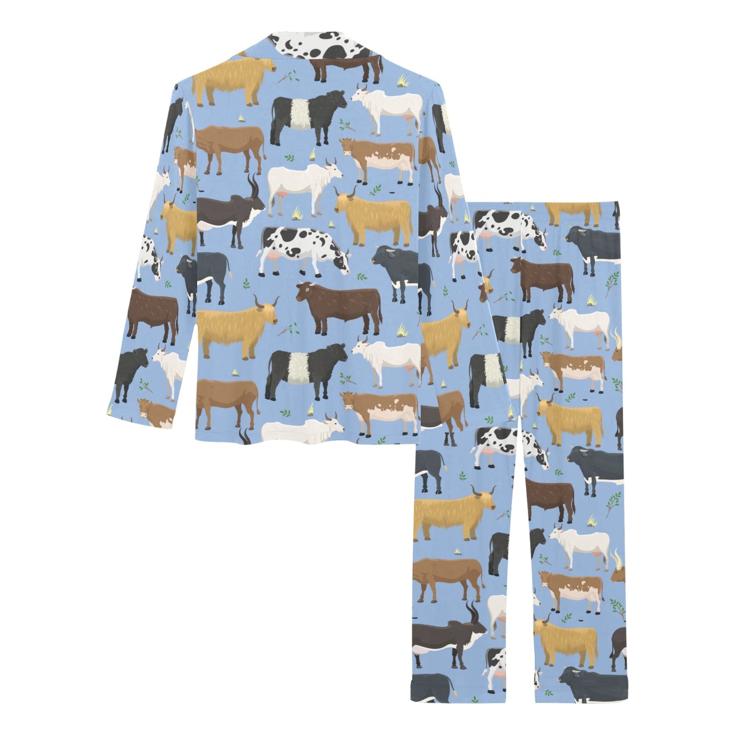 Cattle Pattern Print Design 02 Women's Long Pajama Set