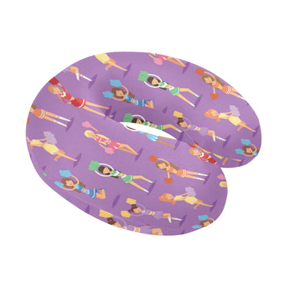 Cheerleader Pattern Print Design 02 U-Shaped Travel Neck Pillow