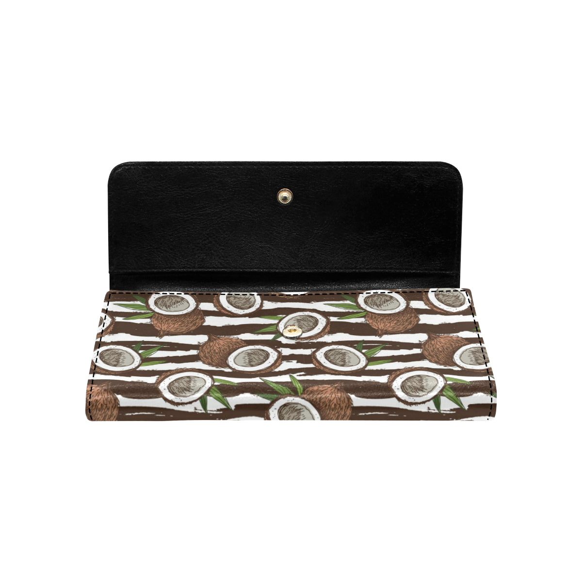 Coconut Pattern Print Design CN04 Women's Trifold Wallet