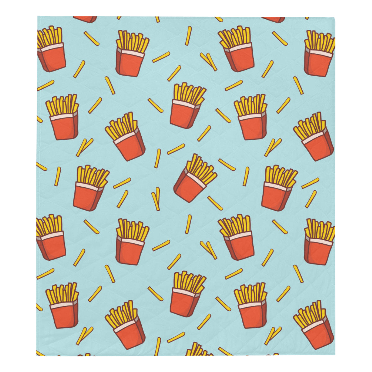 French Fried Pattern Print Design 02 Premium Quilt