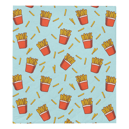 French Fried Pattern Print Design 02 Premium Quilt