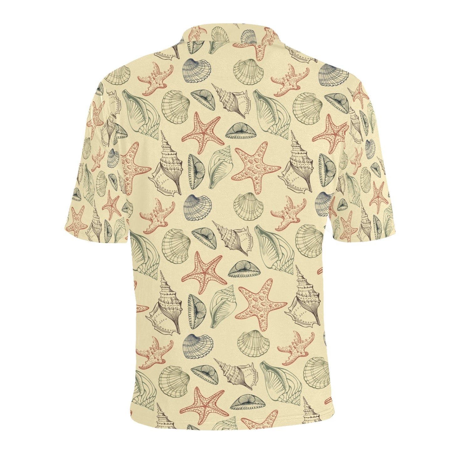 Seashell Print Design LKS305 Men Polo Shirt