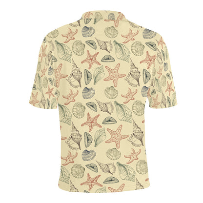 Seashell Print Design LKS305 Men Polo Shirt