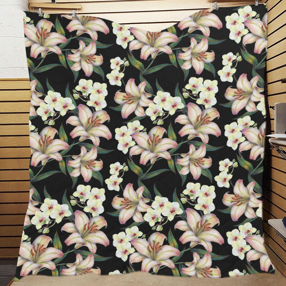 Lily Pattern Print Design LY03 Premium Quilt
