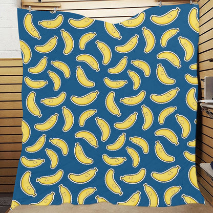 Banana Pattern Print Design BA03 Premium Quilt
