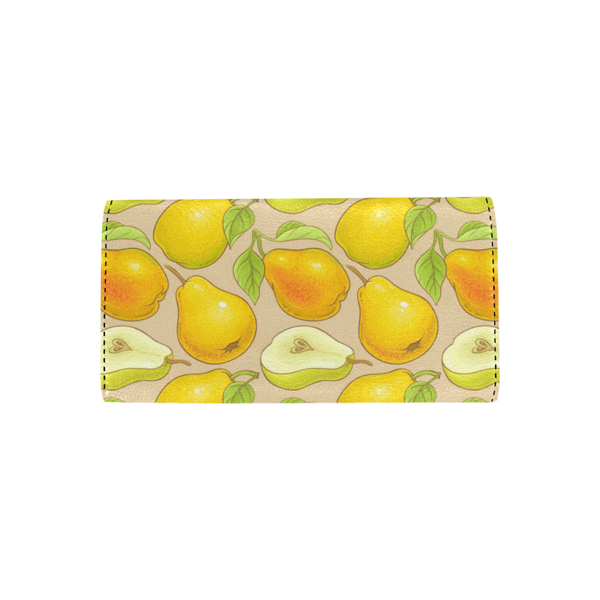 Pear Pattern Print Design PE05 Women's Trifold Wallet