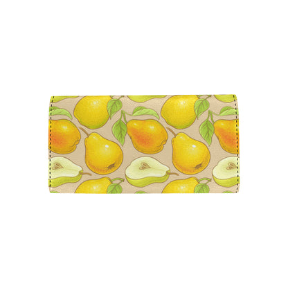 Pear Pattern Print Design PE05 Women's Trifold Wallet