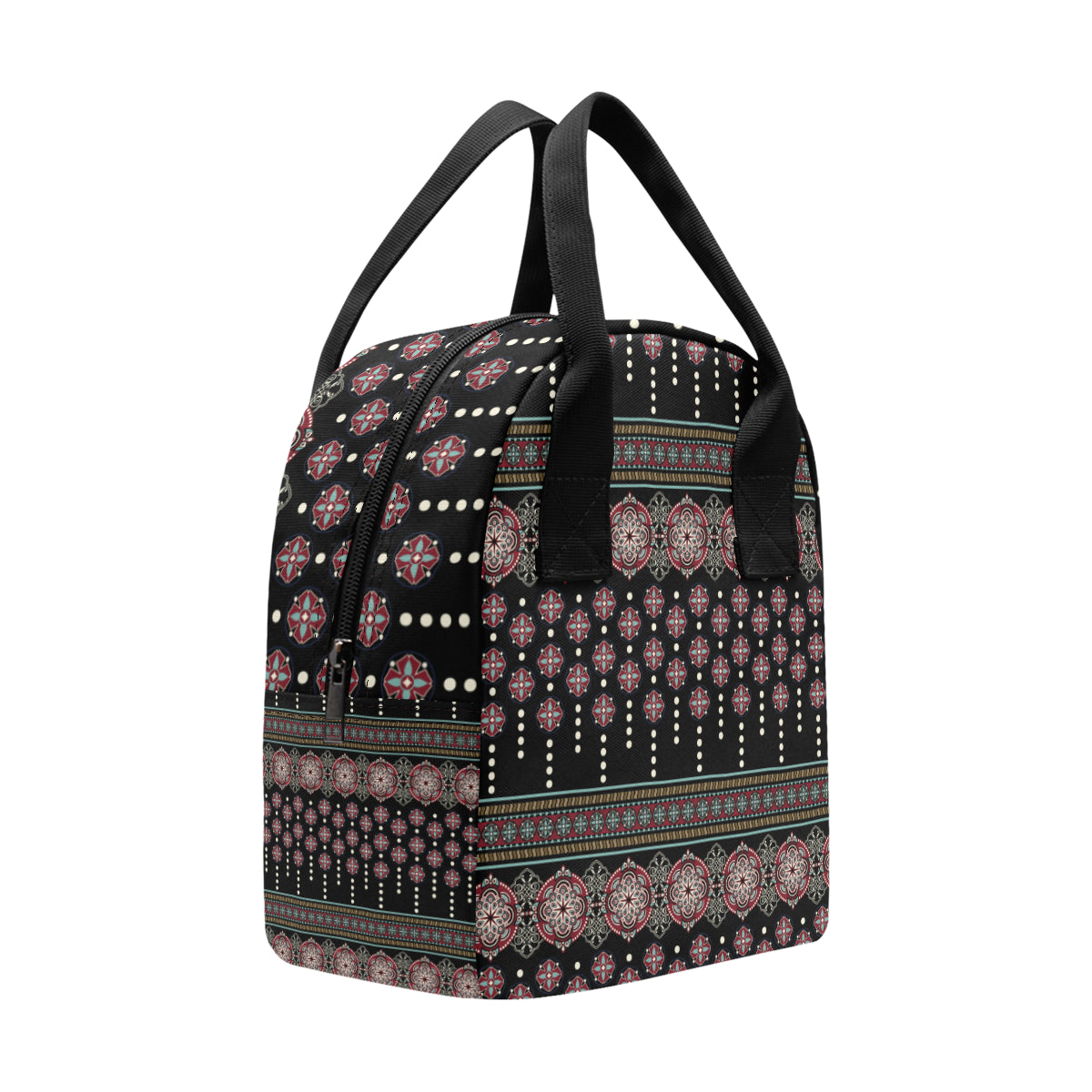 Ethnic Dot Style Print Pattern Insulated Lunch Bag