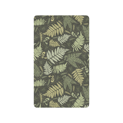 Fern Leave Green Print Pattern Rubber Doormat