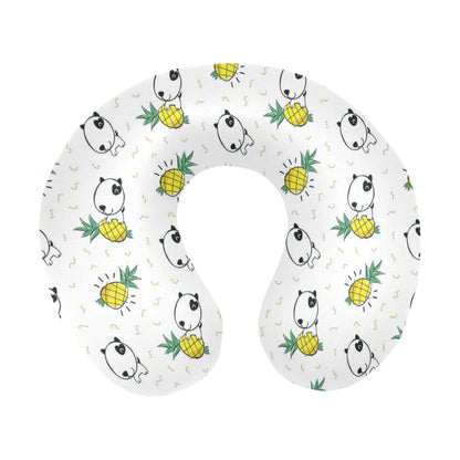 Bull Terriers Pattern Print Design 05 U-Shaped Travel Neck Pillow