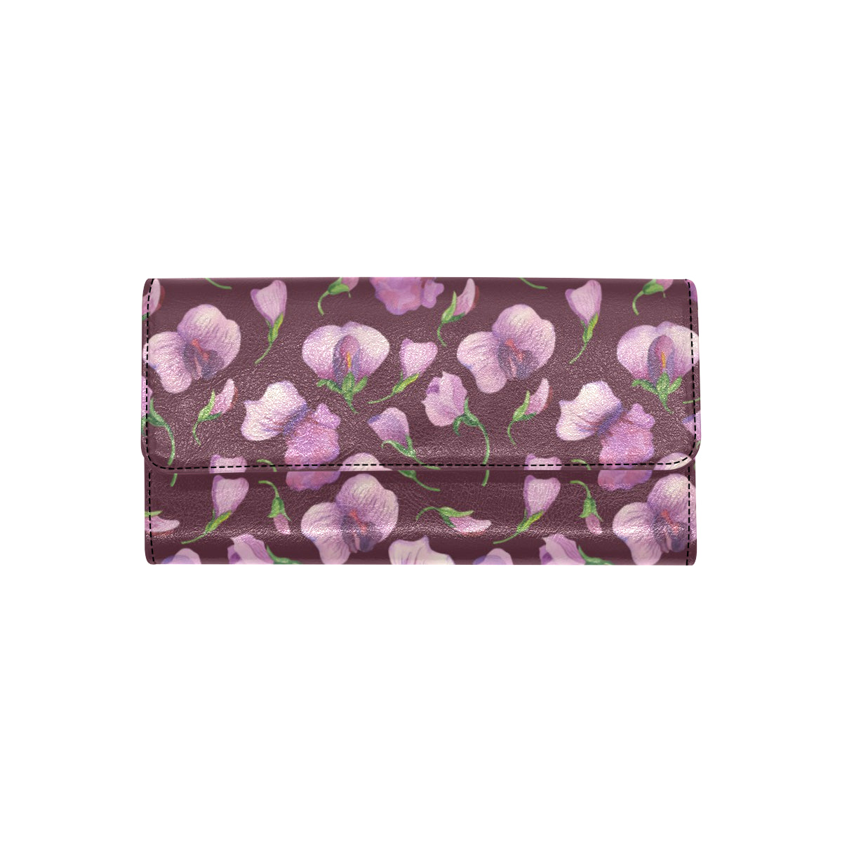 Peony Pattern Print Design PE010 Women's Trifold Wallet