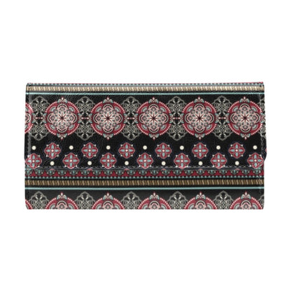 Ethnic Dot Style Print Pattern Women's Trifold Wallet