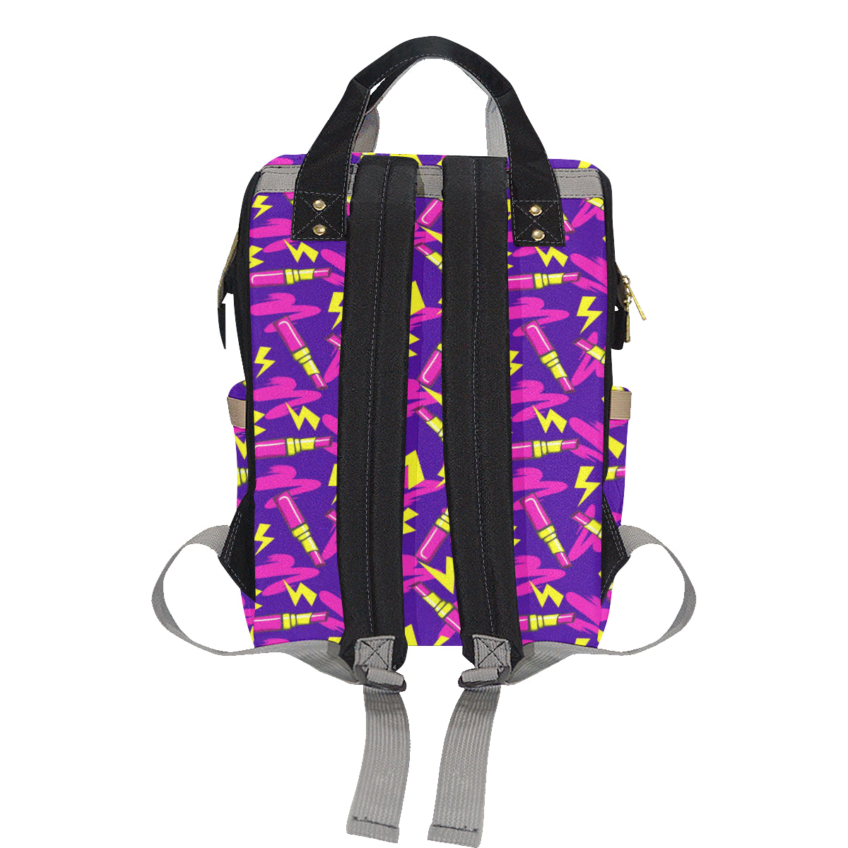 Lipstick Pattern Print Design LT04 Diaper Bag Backpack